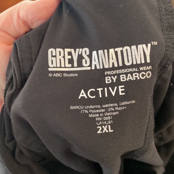 Greys Anatomy Barco 2XL Black active Pants EUC - Picture 7 of 9